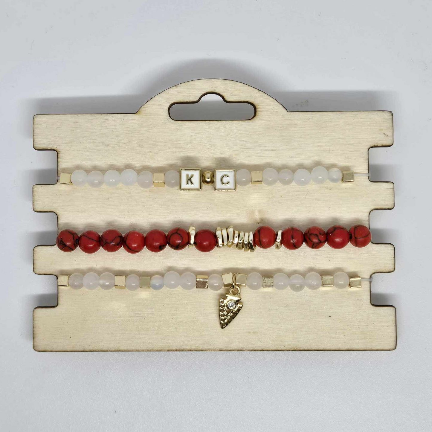 3 Peat | Red, White & Gold Stack