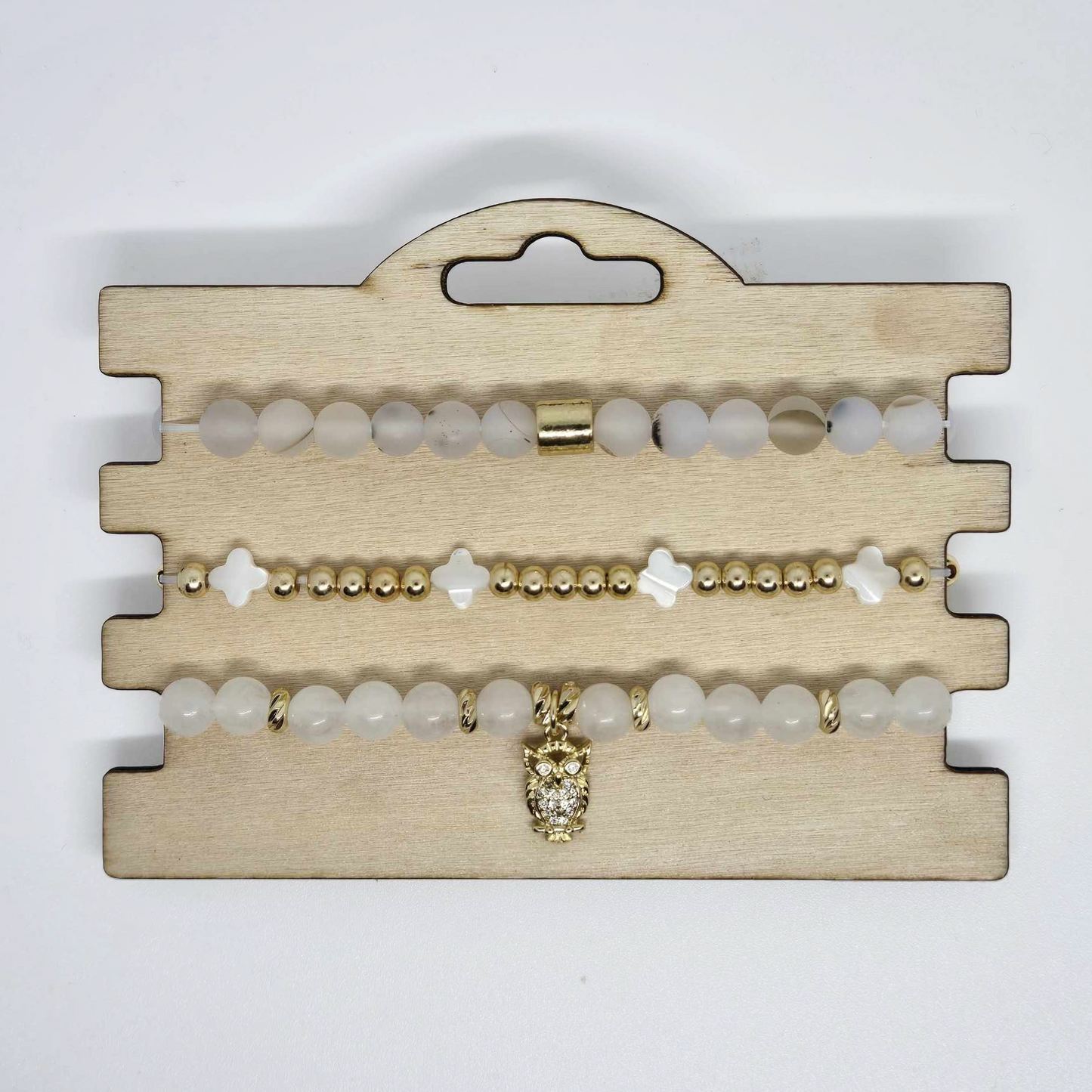 intention: Wisdom | Gold & White Stack