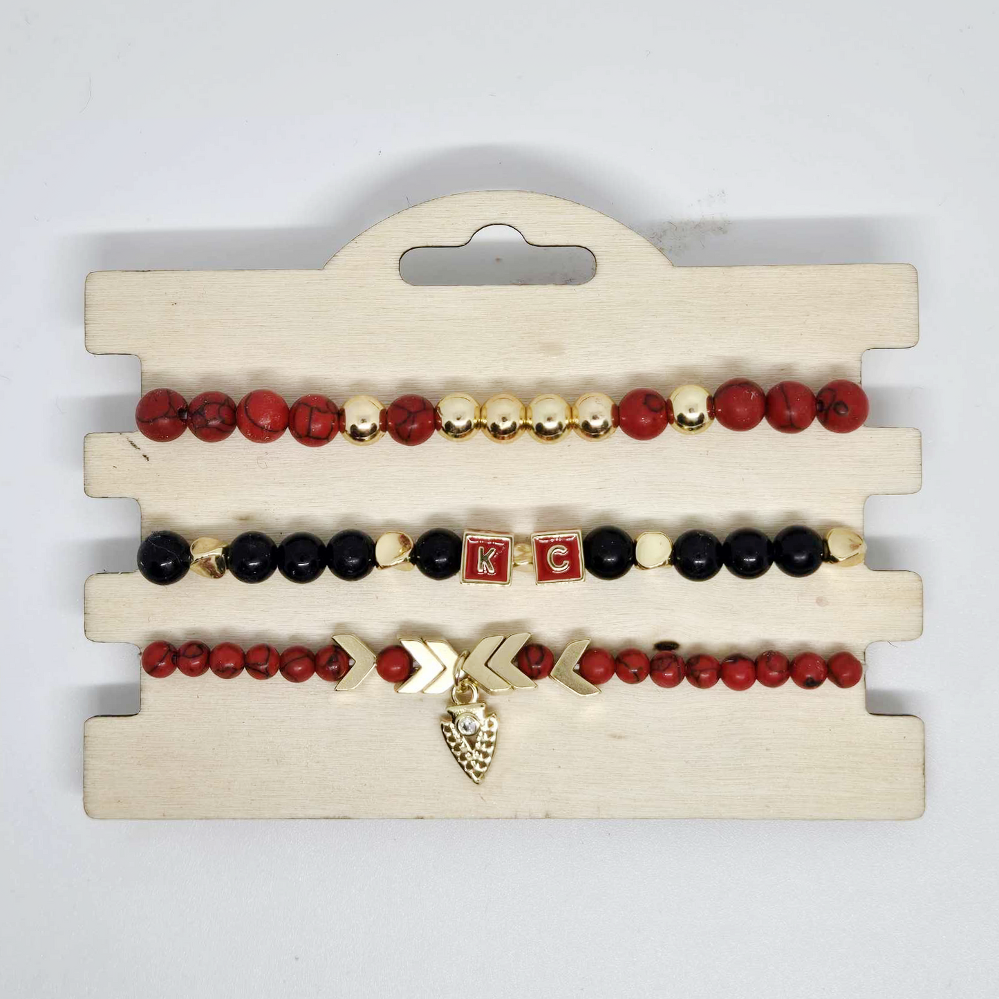 Victory Vibes | Red, White & Gold Stack