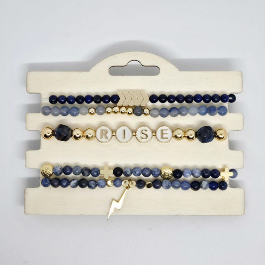 Rise Intention  | Gold & Blue Stack